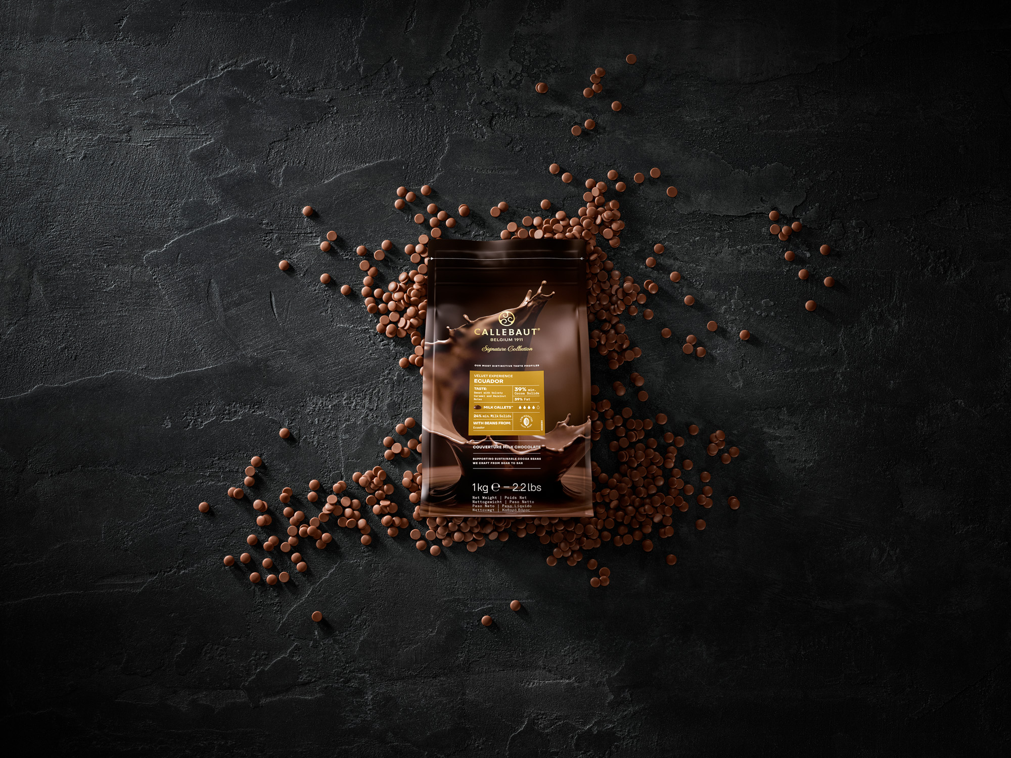 Milk Chocolate Callets Velvet Ecuador 40% 1kg, , small
